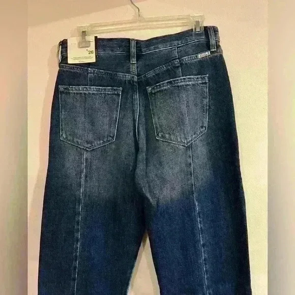Kancan Medora High Rise 90s Split Hem
Straight Blue Jeans Size 5/26 NWT - Picture 1 of 8